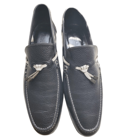 Sarar men's navy tassel shoes size 43 - Picture 1 of 7
